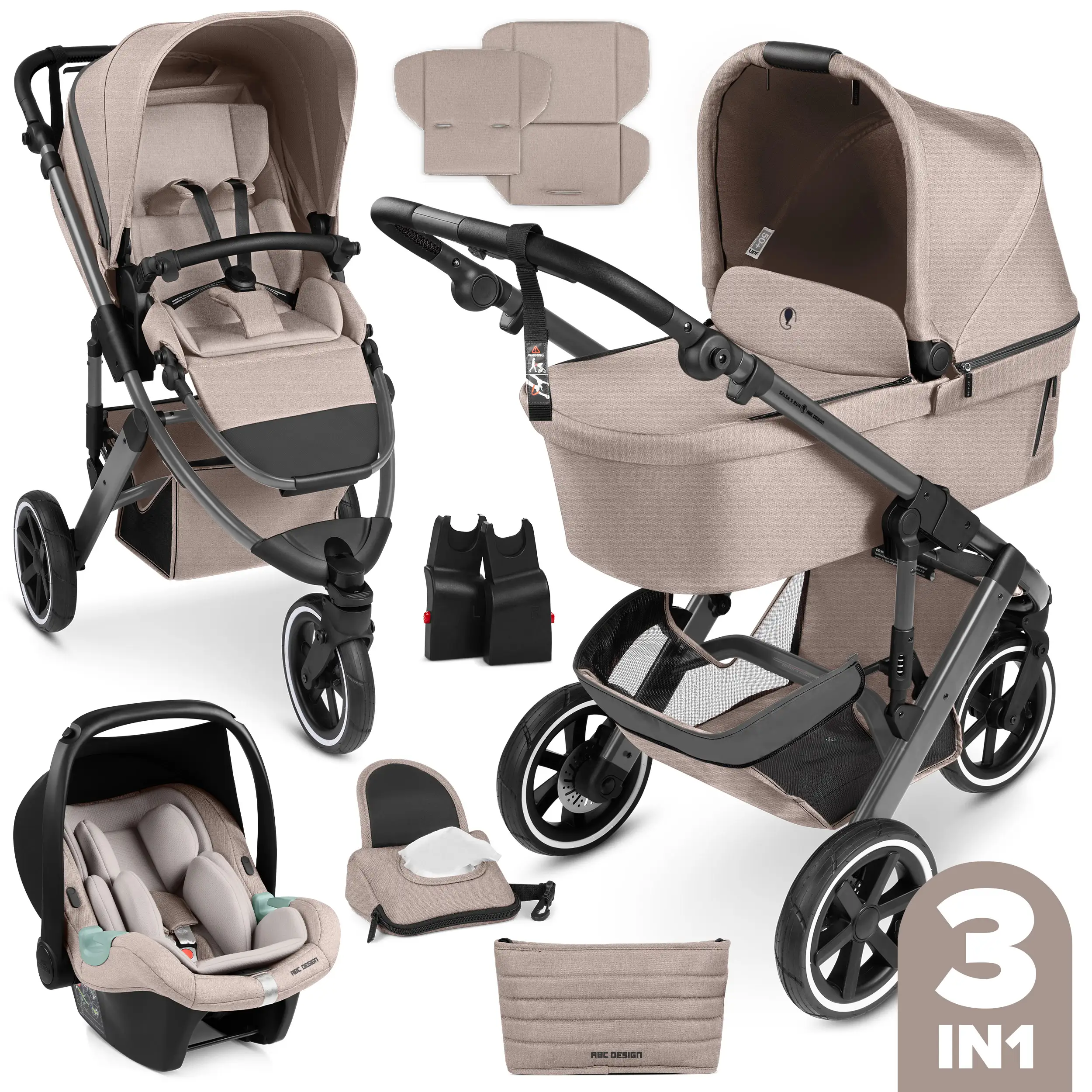 3in1 Stroller-Set Salsa 5 Run - Camel