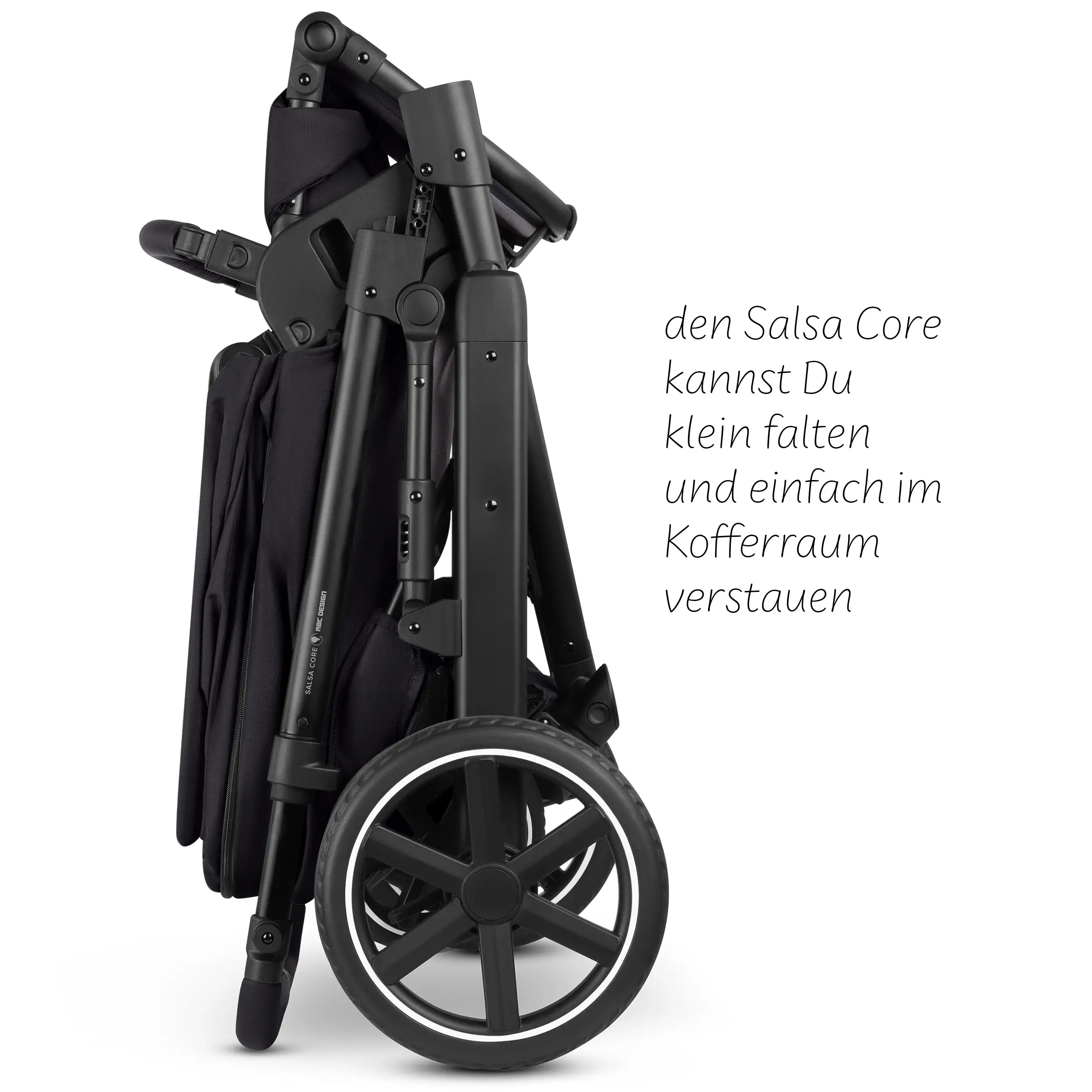 4in1 Stroller Set Salsa Core incl. infant car seat Calla with Reclining Function and the Root Isofix base - Ink