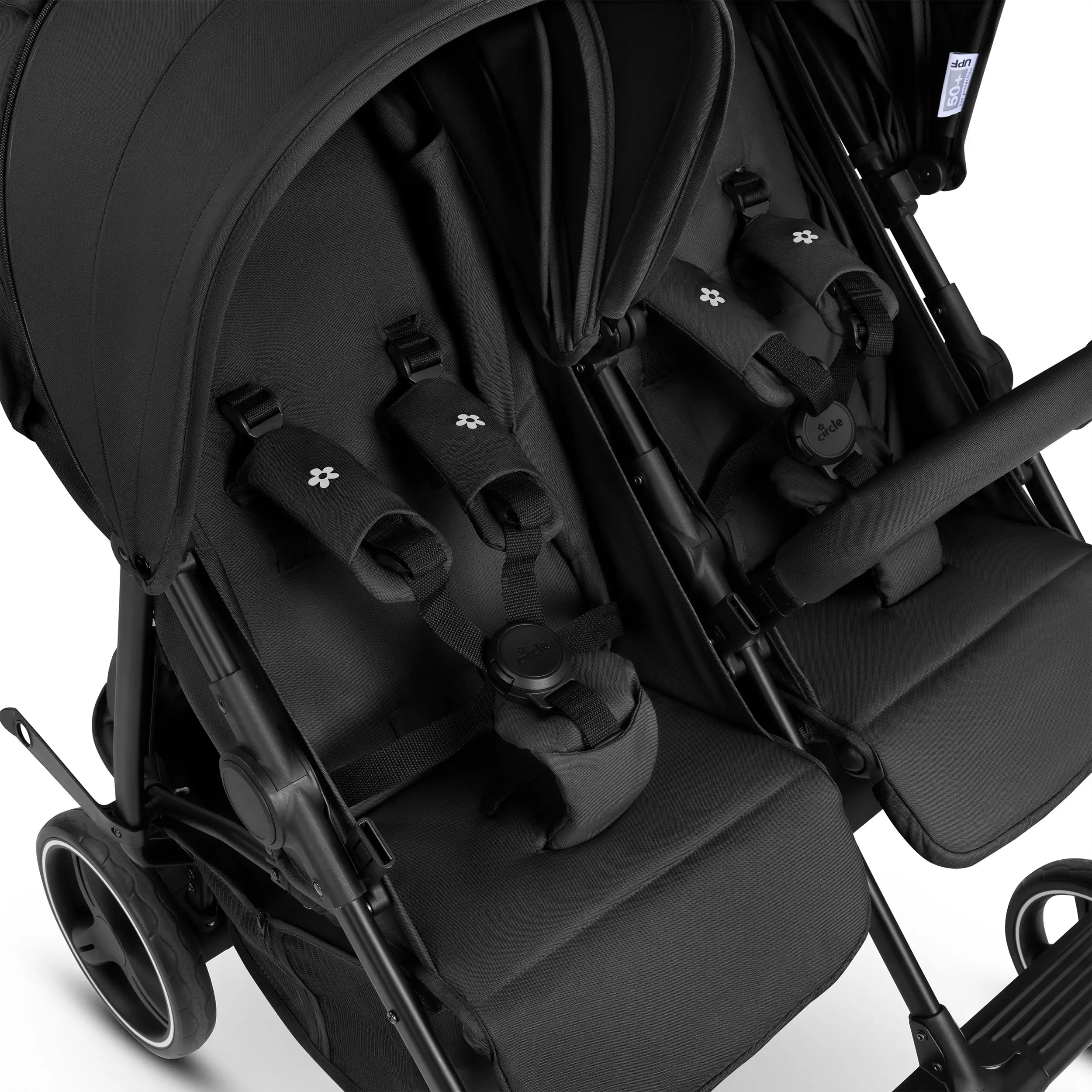 Double stroller D Two - Black