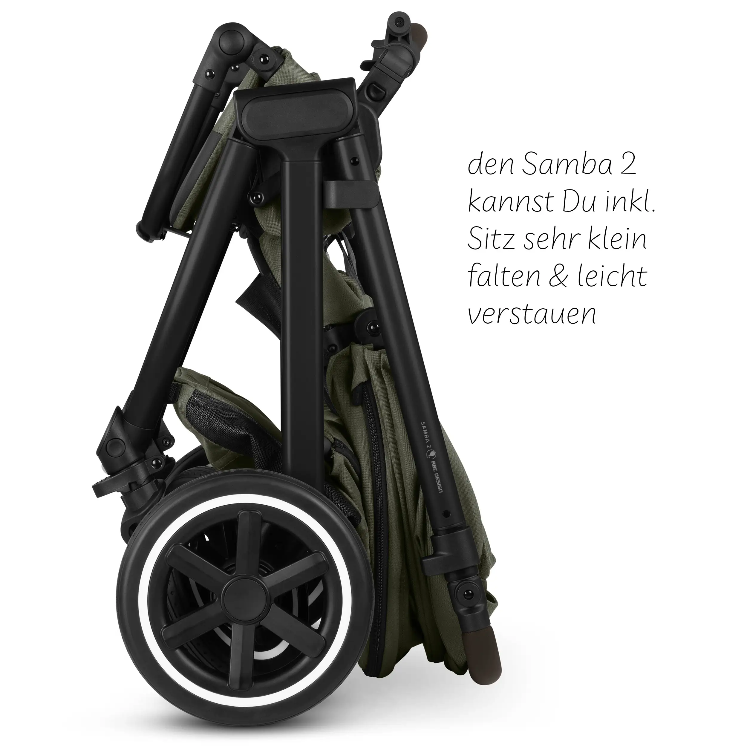 4in1-Kinderwagen-Set Samba 2 inkl. Babyschale Calla mit Liegefunktion - Avocado