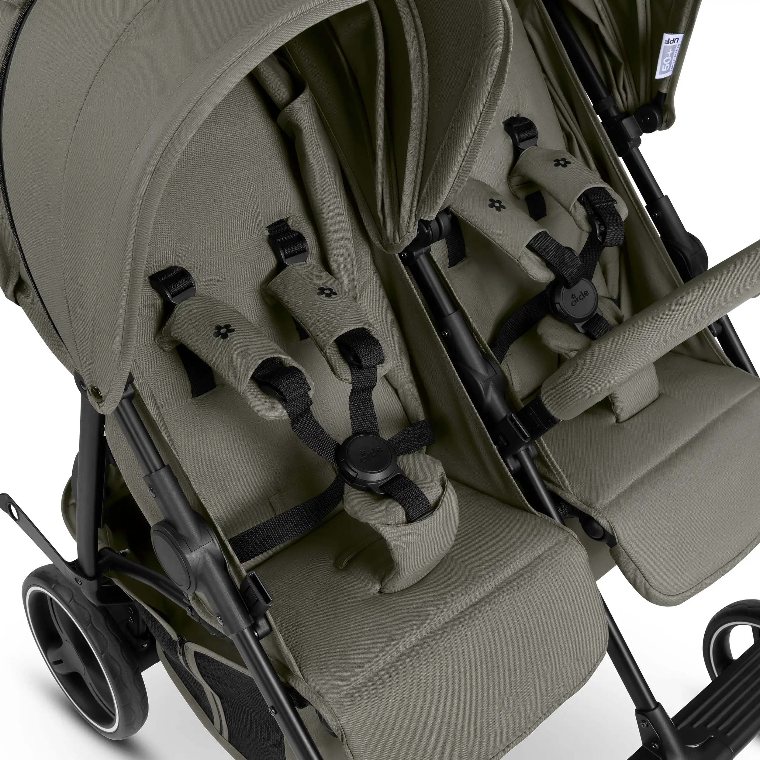 Double stroller D Two - Wheat