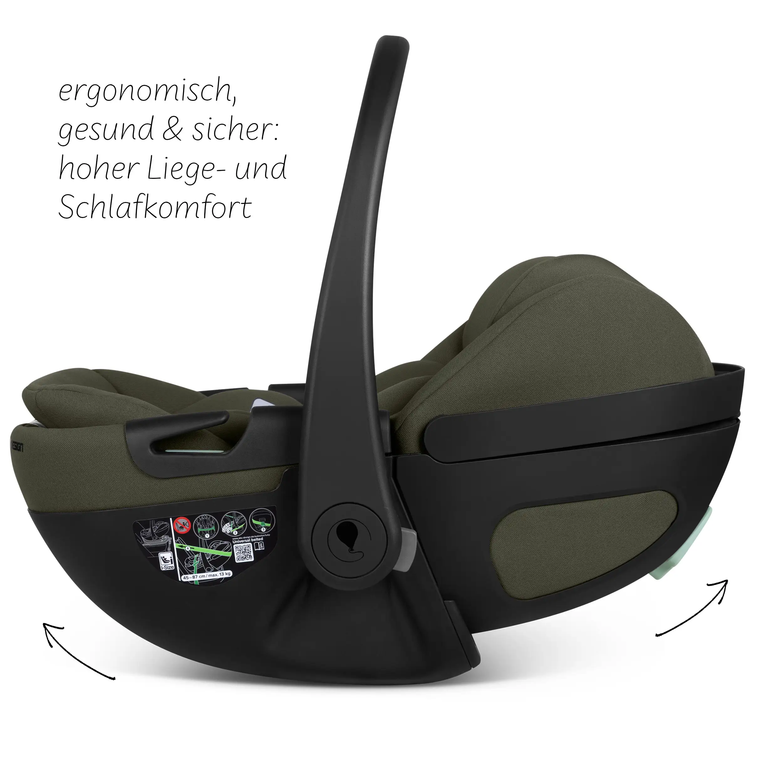 Calla i-Size Infant Car Seat with Reclining Function - Olive