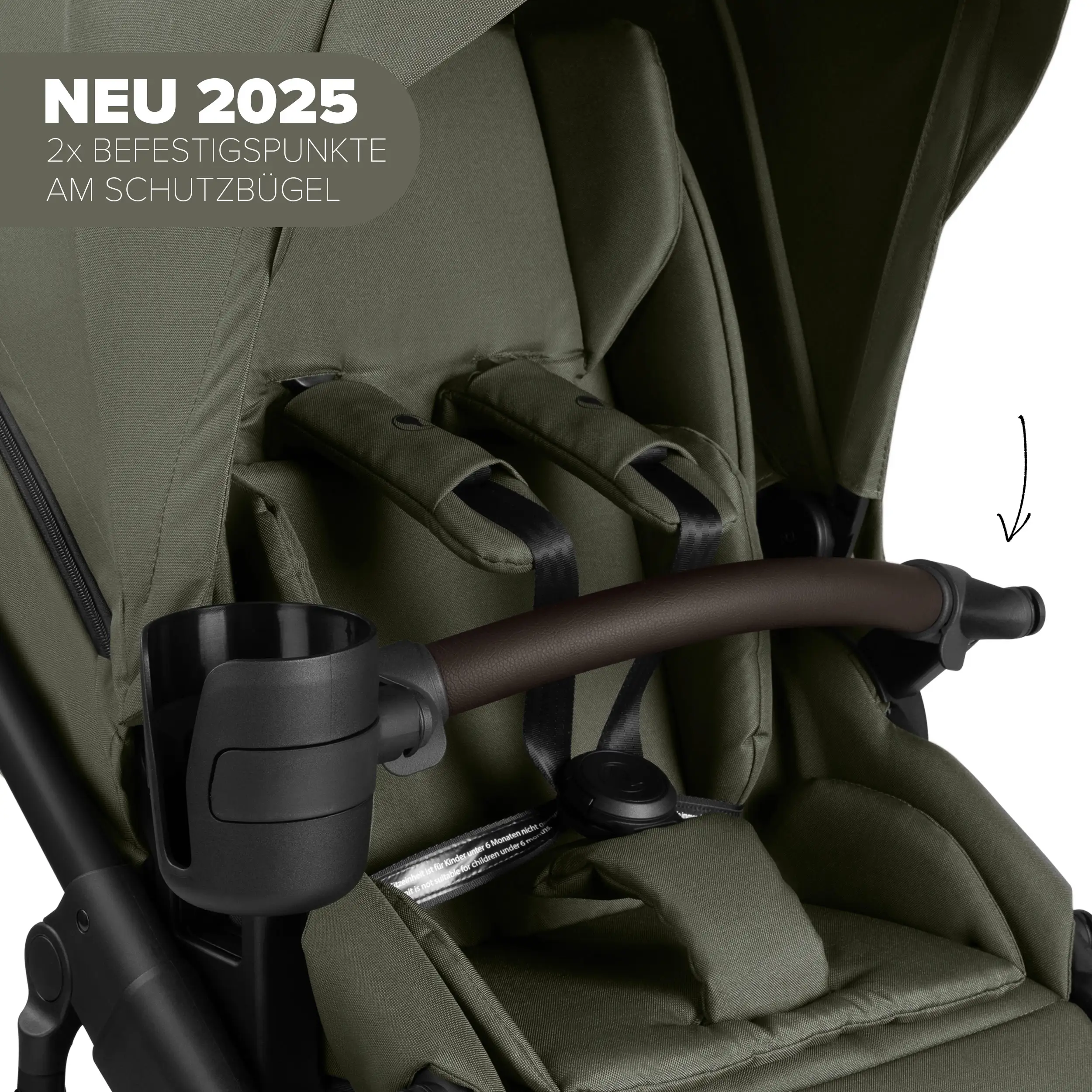 Salsa 5 Air 2-in-1 Stroller, including Urban changing bag, mosquito net, and Rain Cover - Avocado