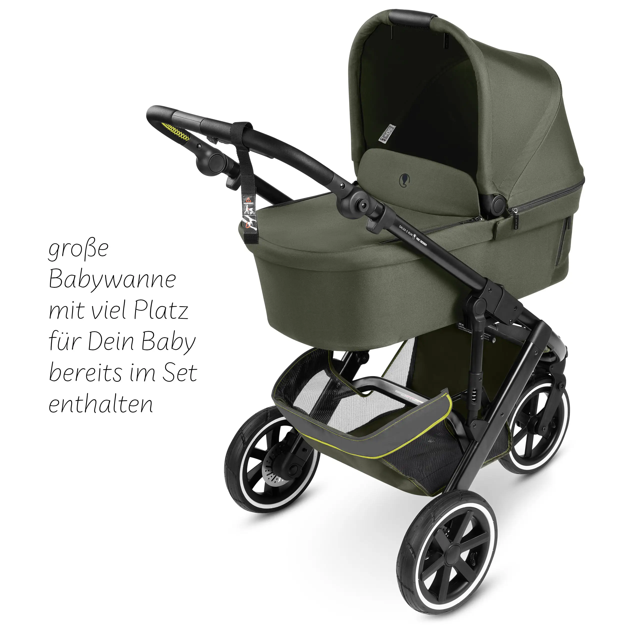 3in1 Stroller-Set Salsa 5 Run - Avocado
