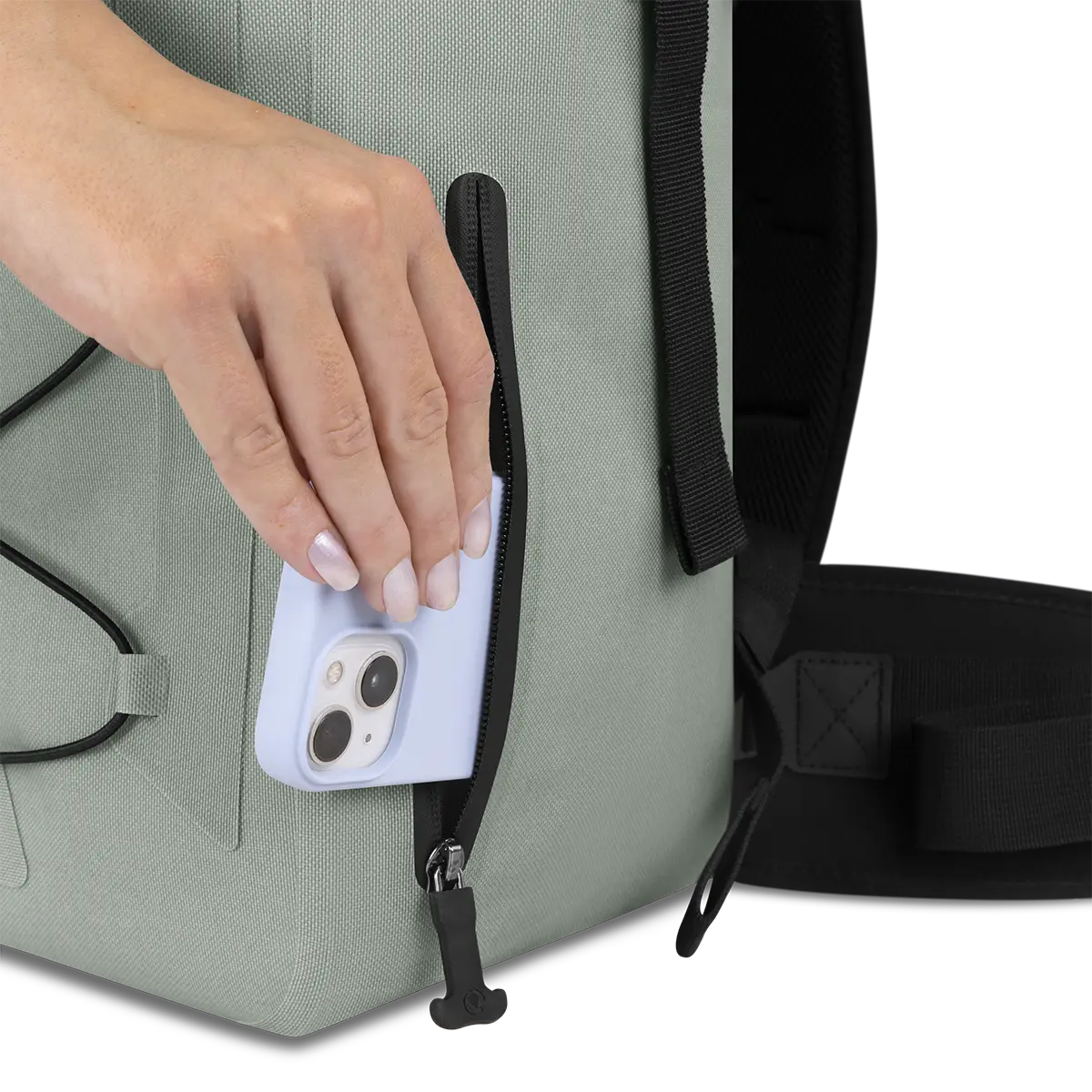 Outer pockets with protection