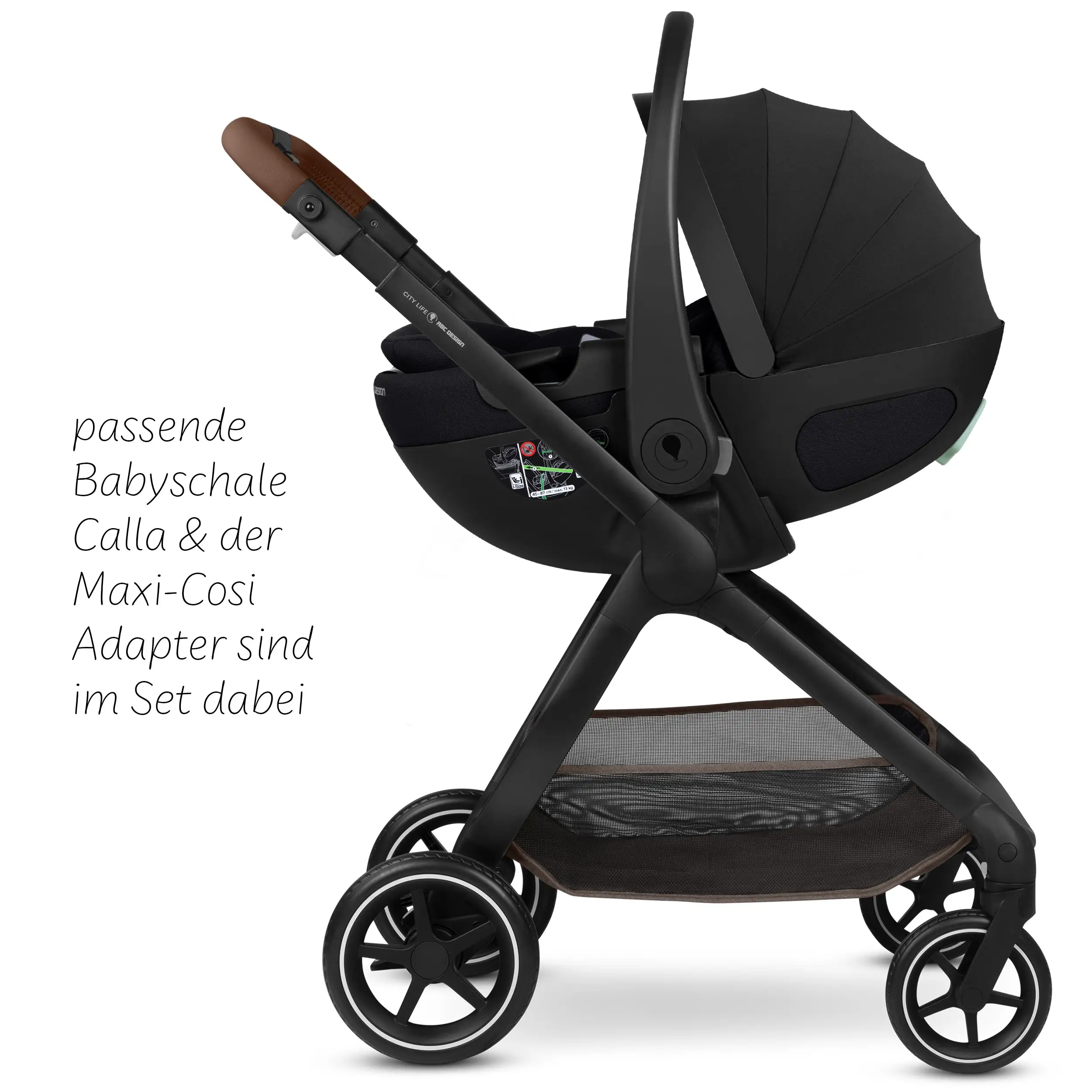 Travel system City Life incl. Calla lie-flat infant car seat - Nature