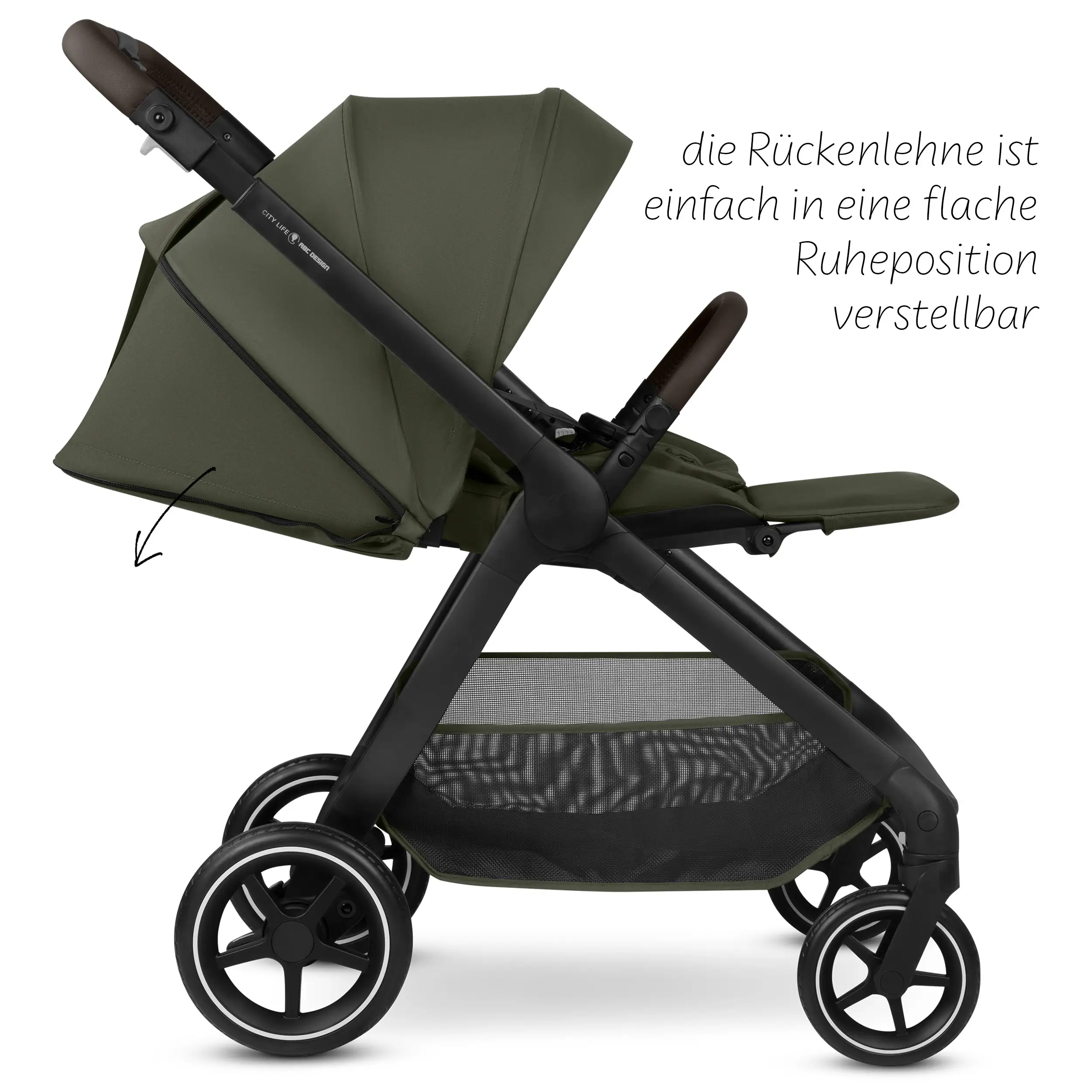 4-in-1 City Life Stroller Set incl. Isofix Base - Avocado
