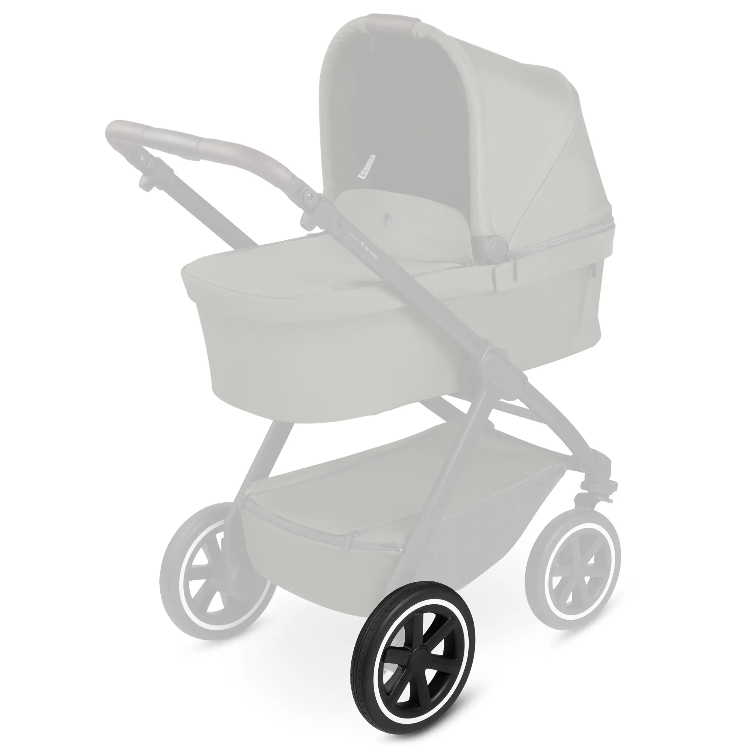 Rear wheel for Samba 2 / Samba - EVA Black / White Wall