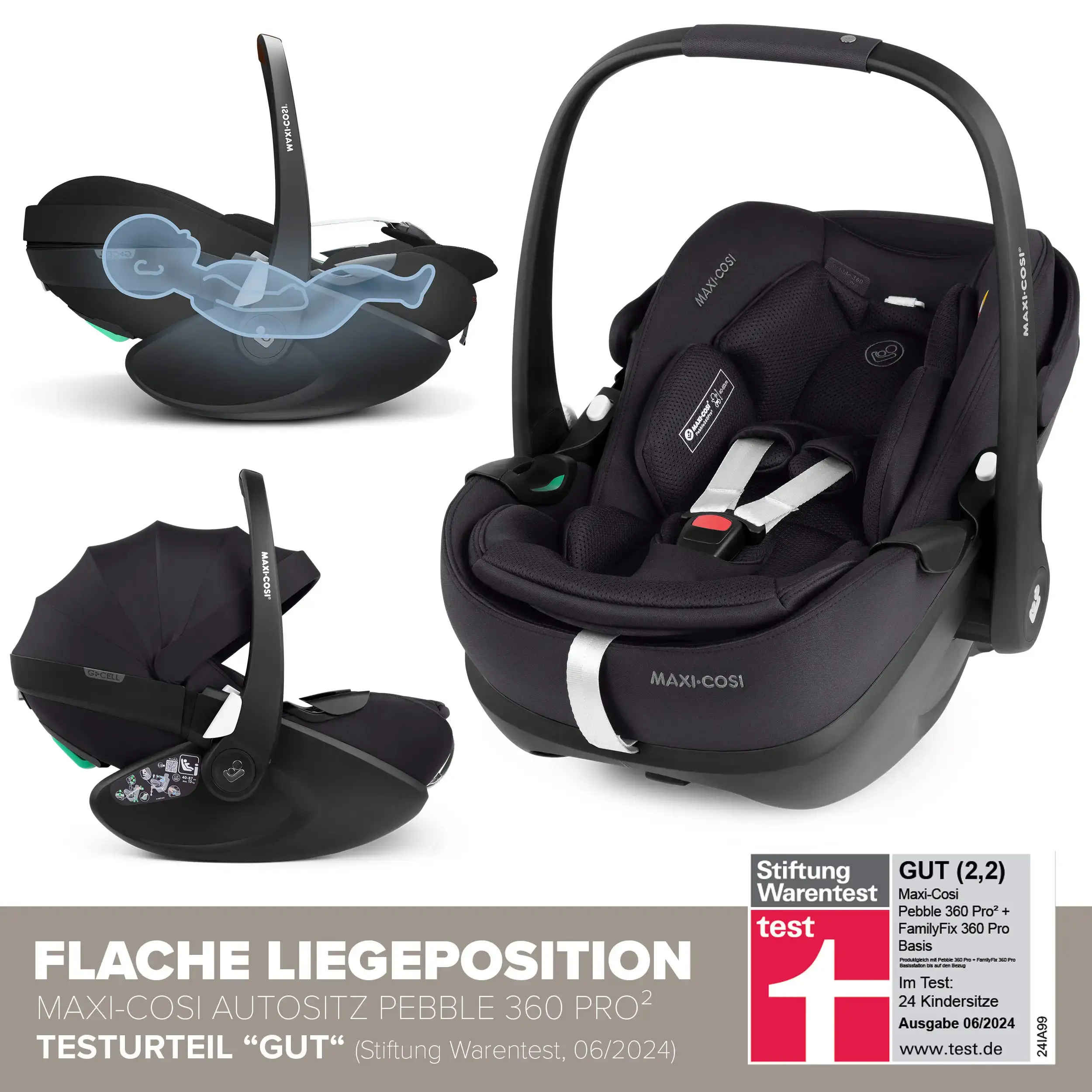 3-in-1 Samba 2 Stroller set incl. Maxi Cosi Pebble 360 Pro 2 infant carrier - Avocado