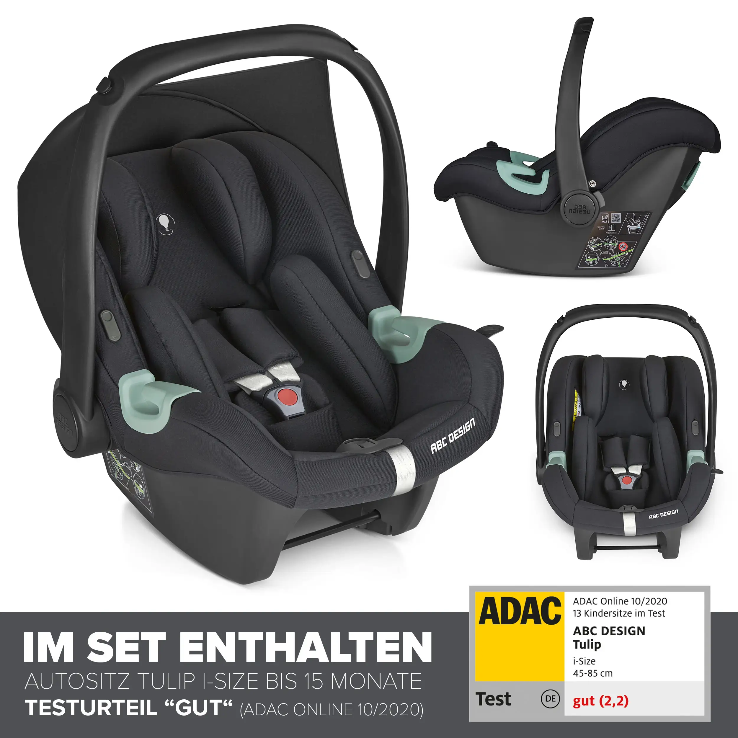 4in1 Stroller set Salsa 5 Air incl. Isofix Base - Avocado