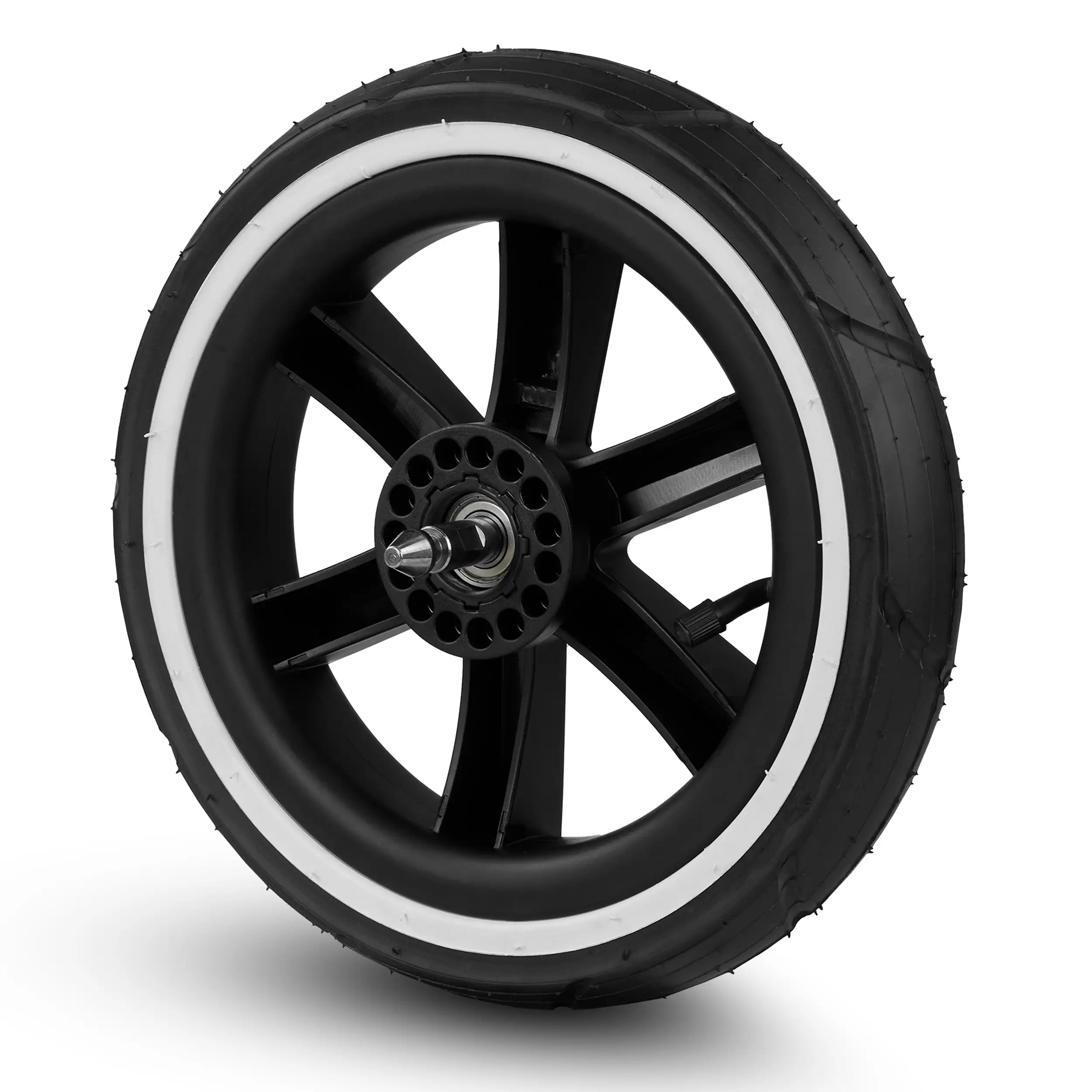 Rear wheel for Salsa 5 Air / Salsa 4 Air - Air wheels Black / White Wall