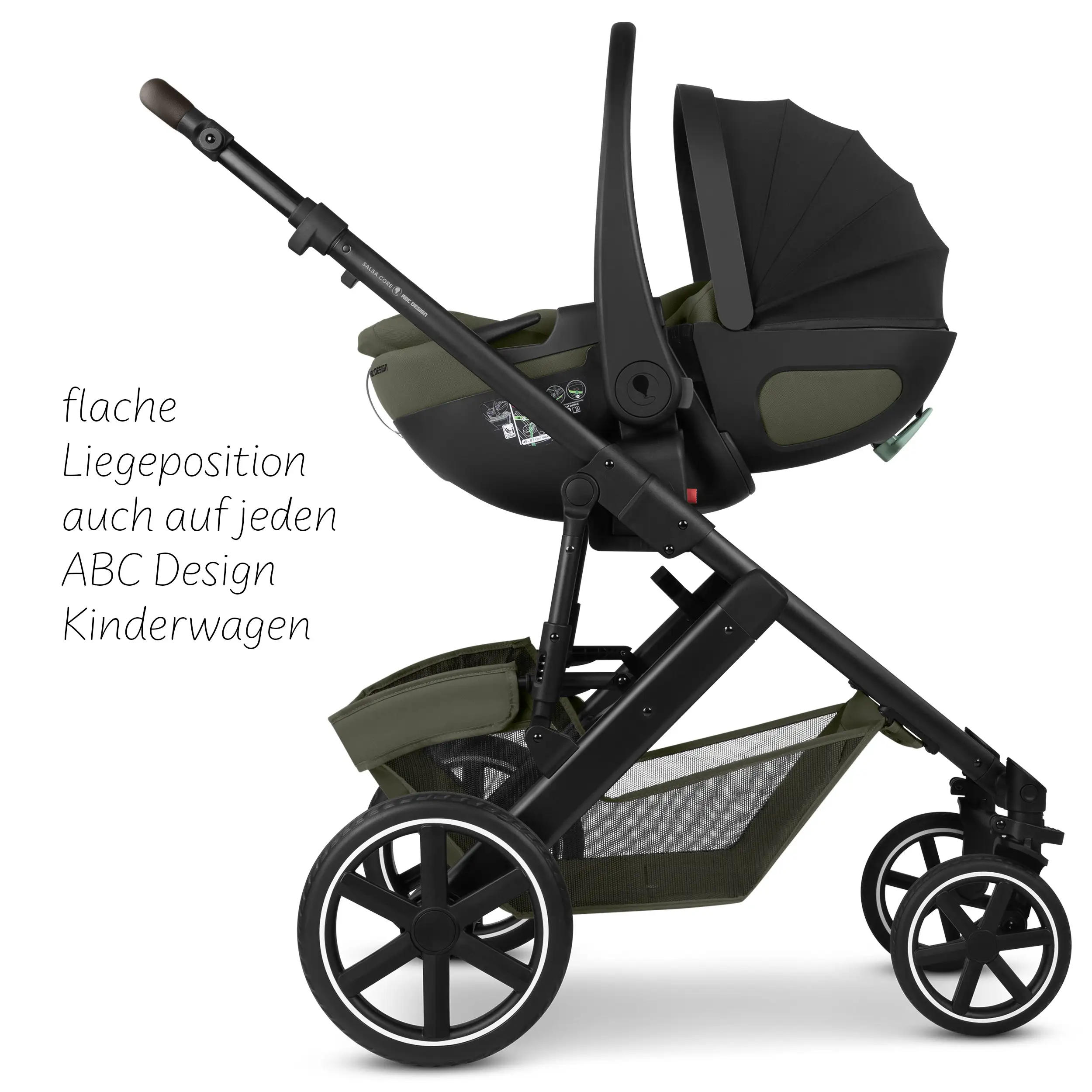 Calla i-Size Infant Car Seat with Reclining Function - Olive