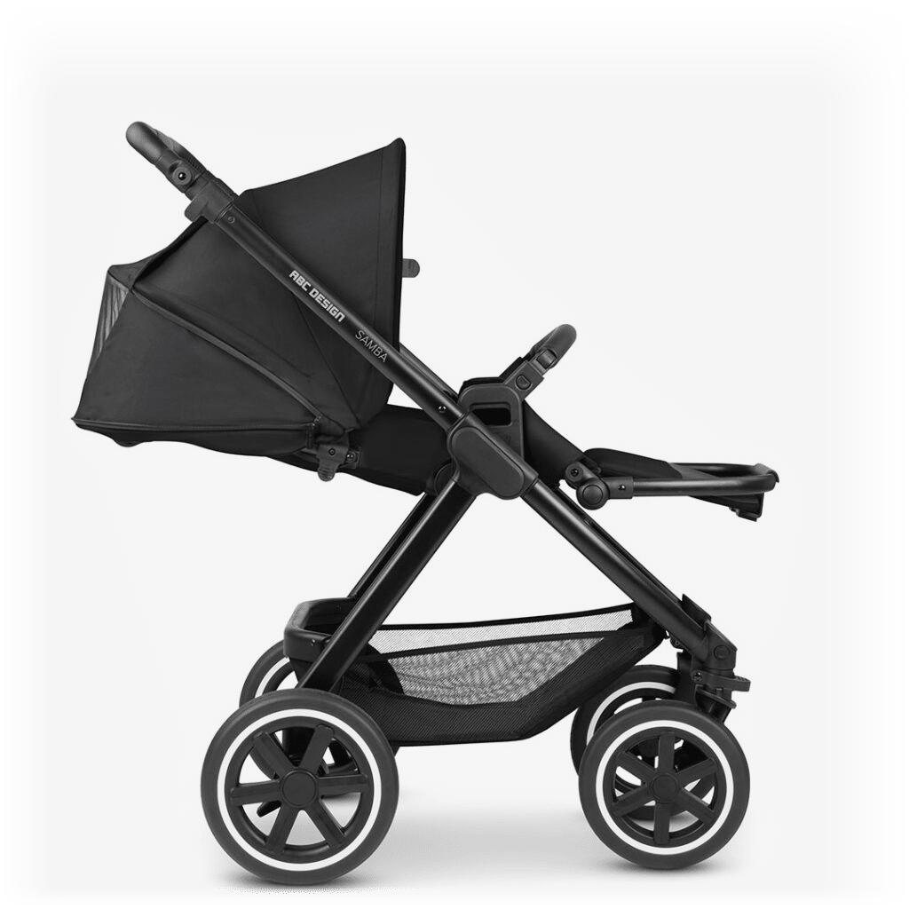 samba pushchair in reclined position